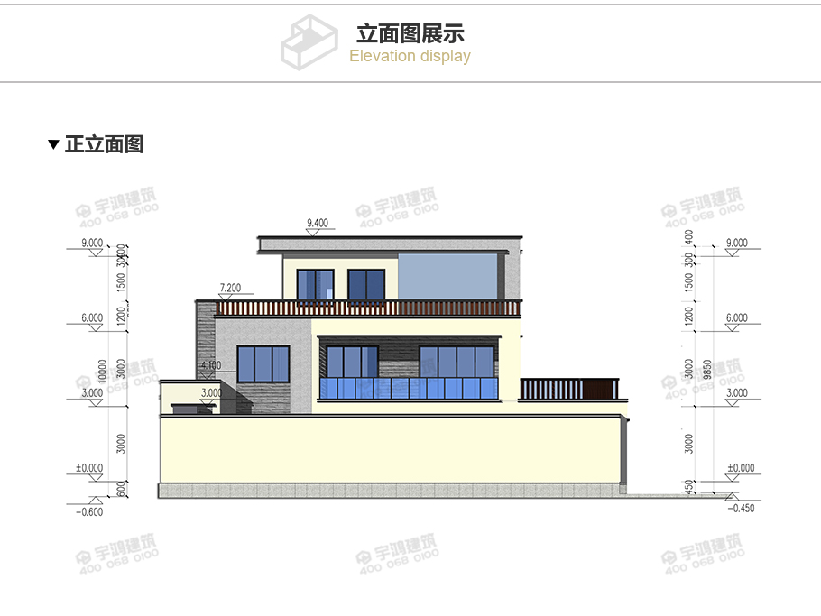 18x14米現(xiàn)代風農(nóng)村別墅設(shè)計圖紙