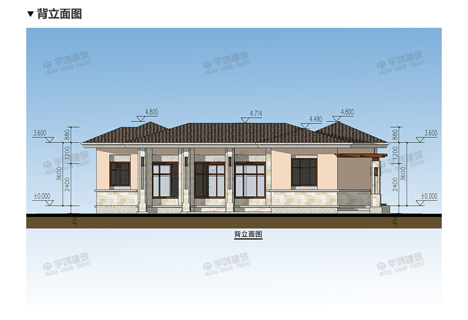 鄉下建房一層別墅戶型圖及效果圖，時尚又實惠