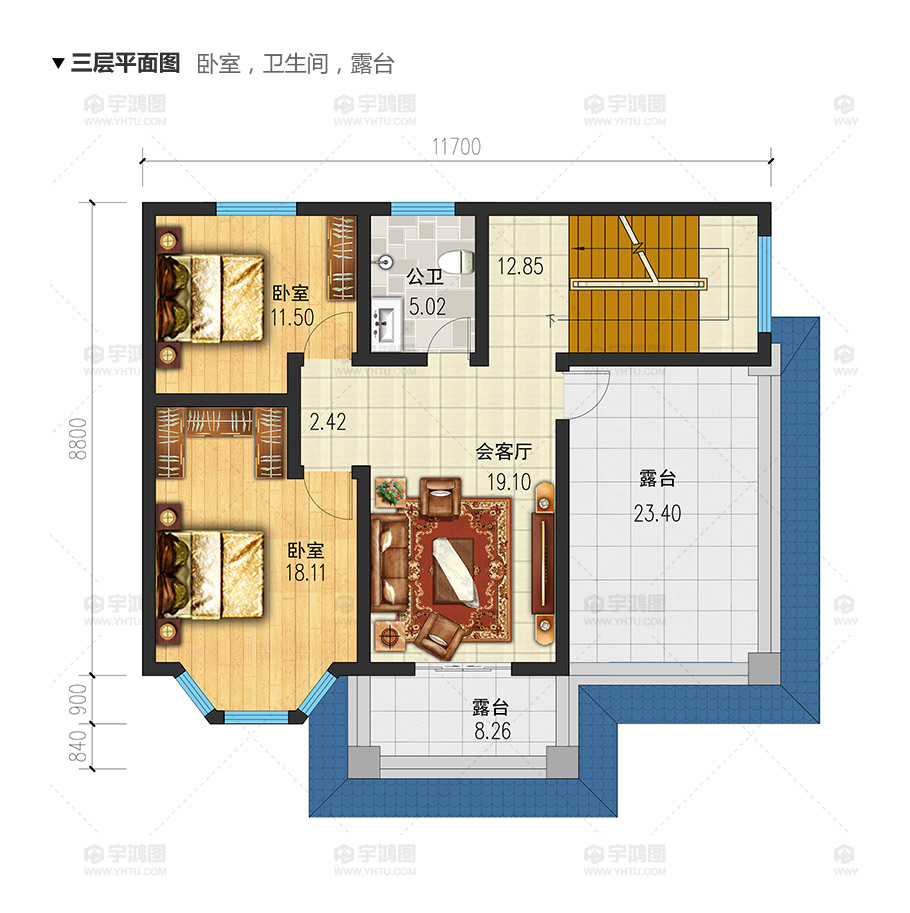 造價25萬以內三層農村別墅設計圖，房子外觀高檔大氣