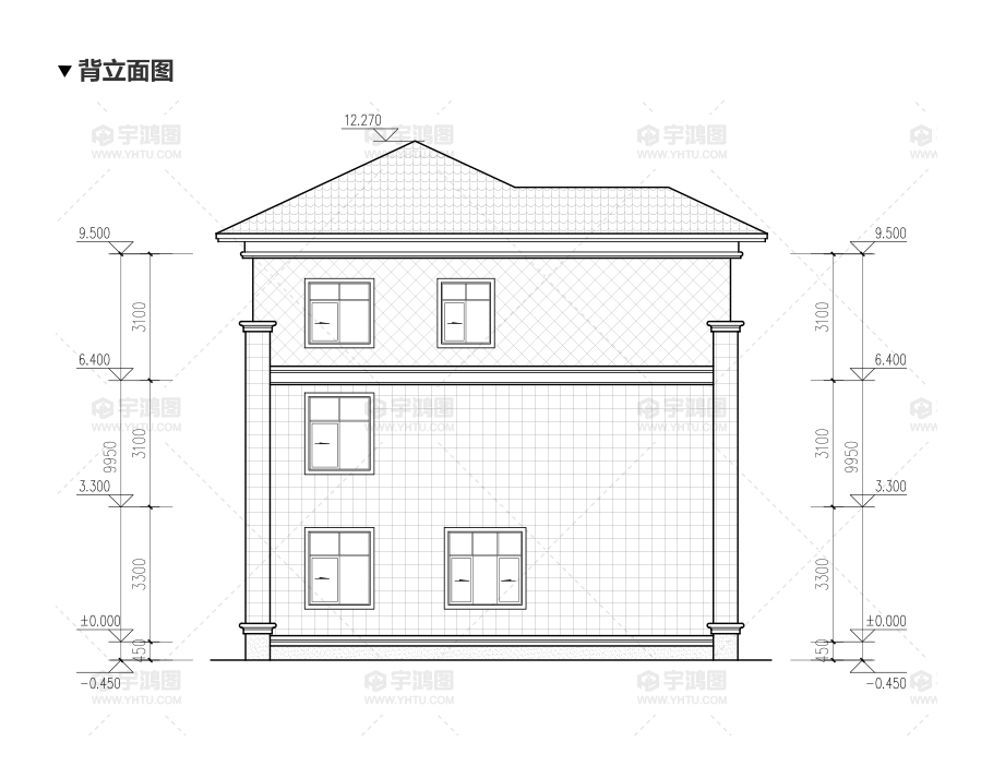 造價25萬以內三層農村別墅設計圖，房子外觀高檔大氣