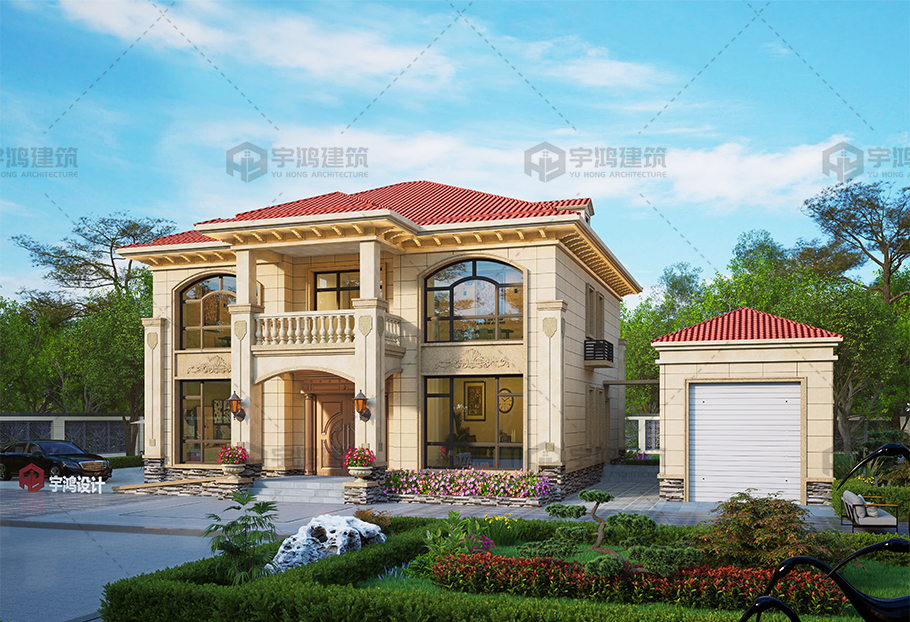 歐式風格19x12框架結(jié)構(gòu)別墅設計圖紙